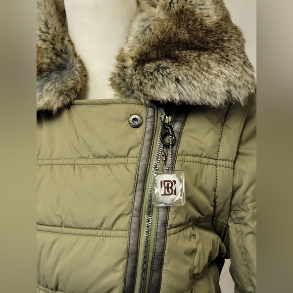 Laundry by Design Green Cactus Faux Fur Quilted Puffer Winter Coat Women’s. NWT - Picture 6 of 8